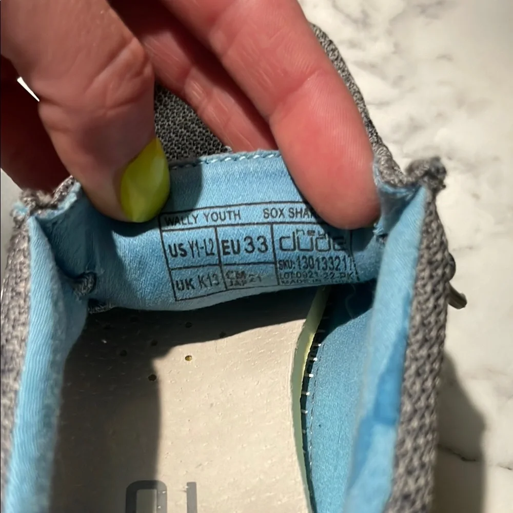 Hey Dude Gray and Blue Kids Shoes - Picture 5 of 5